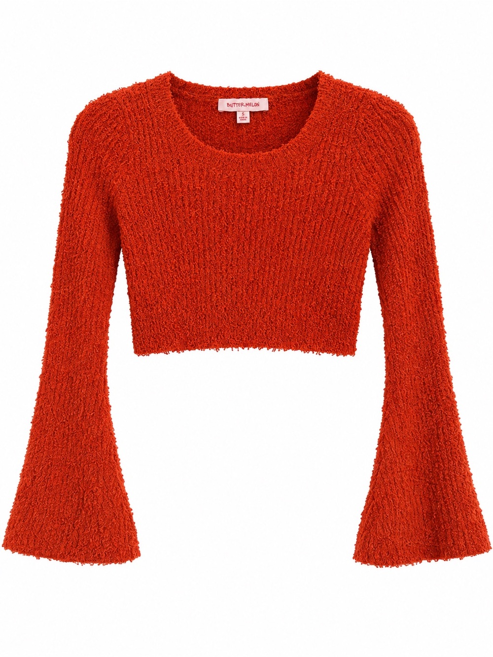 Burnt Orange Knit Crop Sweater